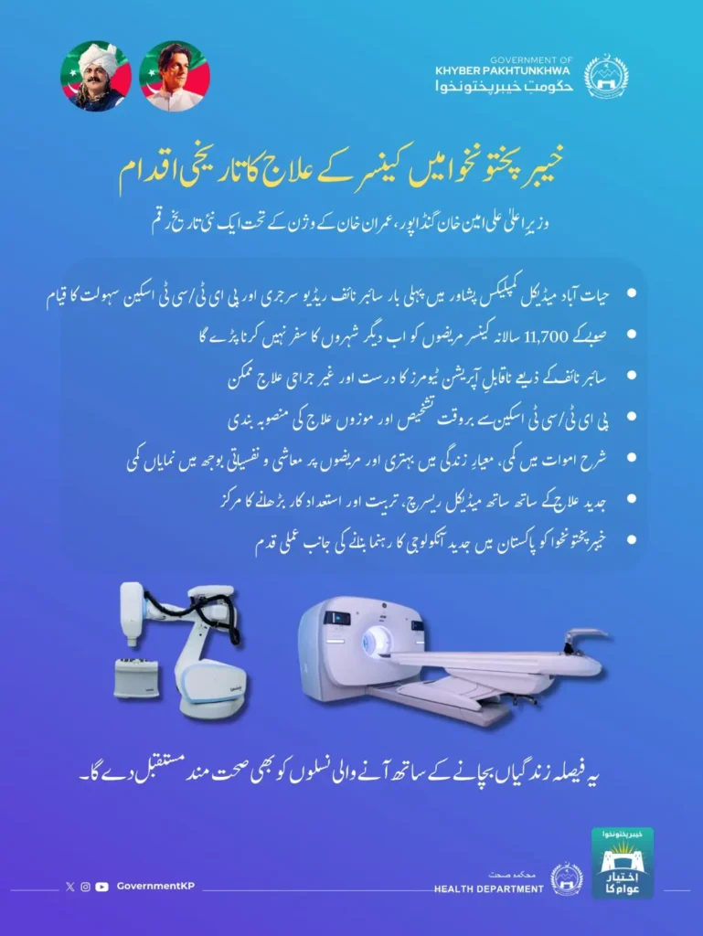 Khyber Pakhtunkhwa Introduces Cyberknife & PET CT Facilities for Advanced Cancer Care at HMC