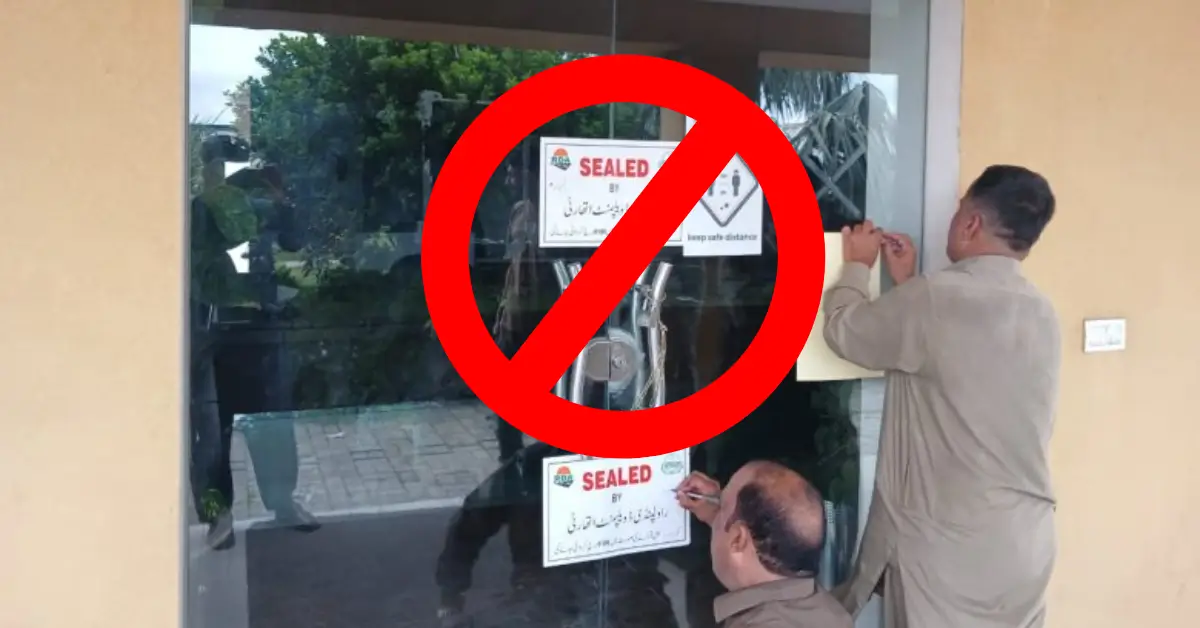 RDA Rawalpindi Seals Properties in Major Drive Against Dengue SOP Breaches & Illegal Buildings