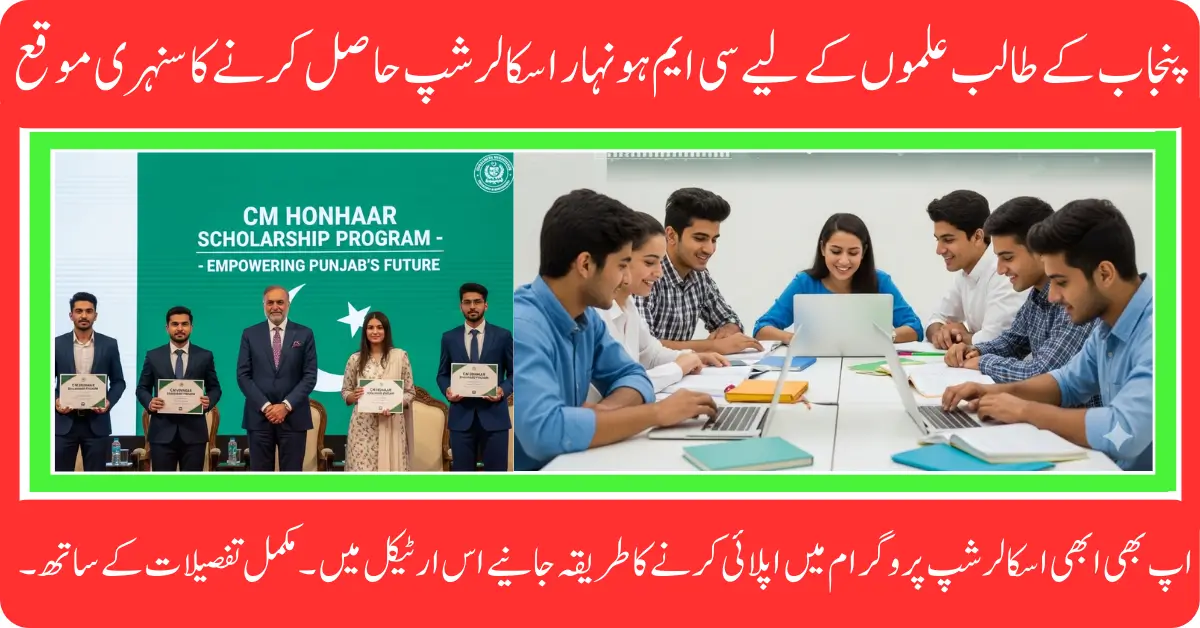 CM Honhaar Undergraduate Scholarship 2025: 30,000 Students to Receive Merit-Based Financial Aid