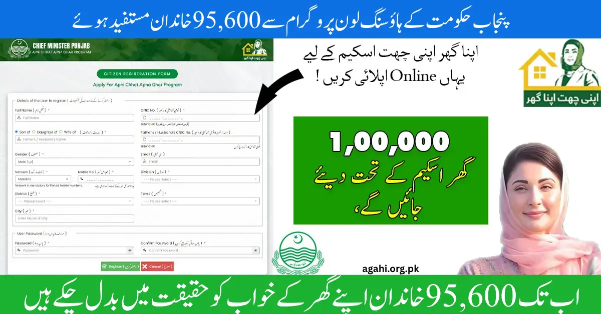Apni Chhat Apna Ghar 95,600 Families Benefit from Punjab Government’s Housing Loan Program